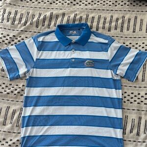 University of Florida Gators PING Tour Blue Striped Polo Shirt